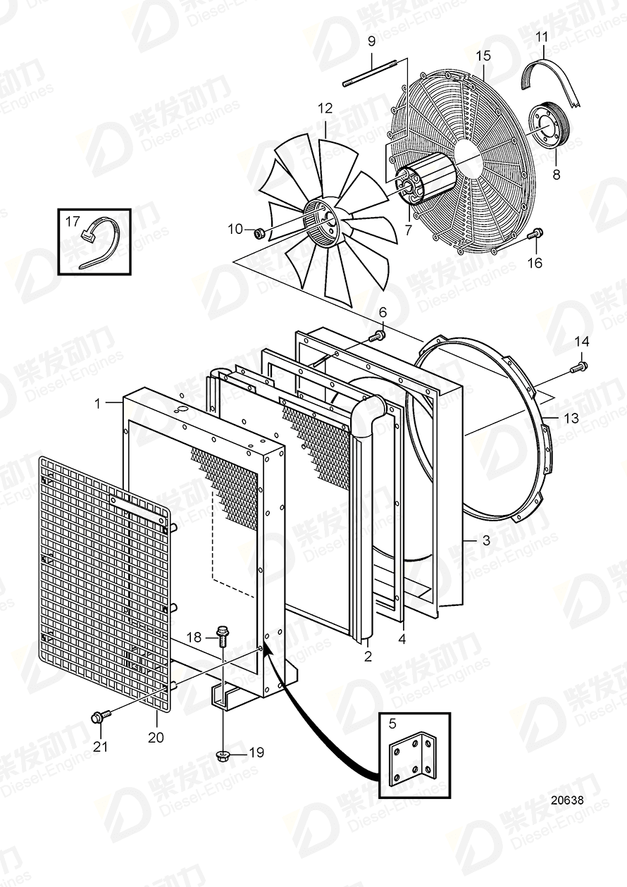 volvo penta Fan shroud 40005100 Drawing volvo penta Fan shroud 40005100 Drawing
